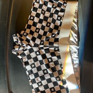 No Boundaries Black and White Checkered Shorts